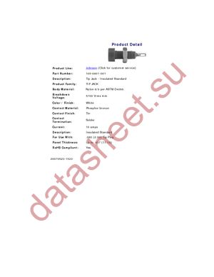 105-0801-001 WHITE datasheet  
